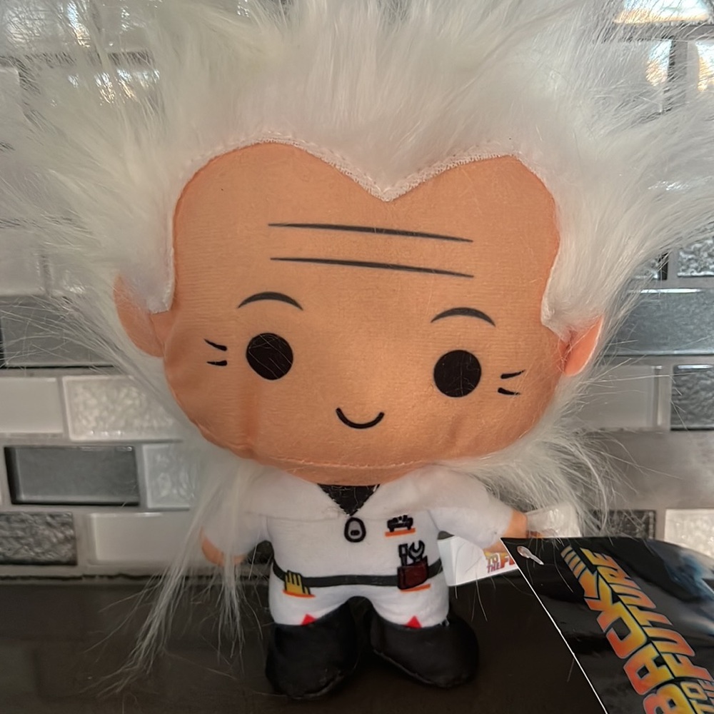 Back to the Future Doc Brown Chibi Plush Doll Figure 7" Universal Studios / NEW